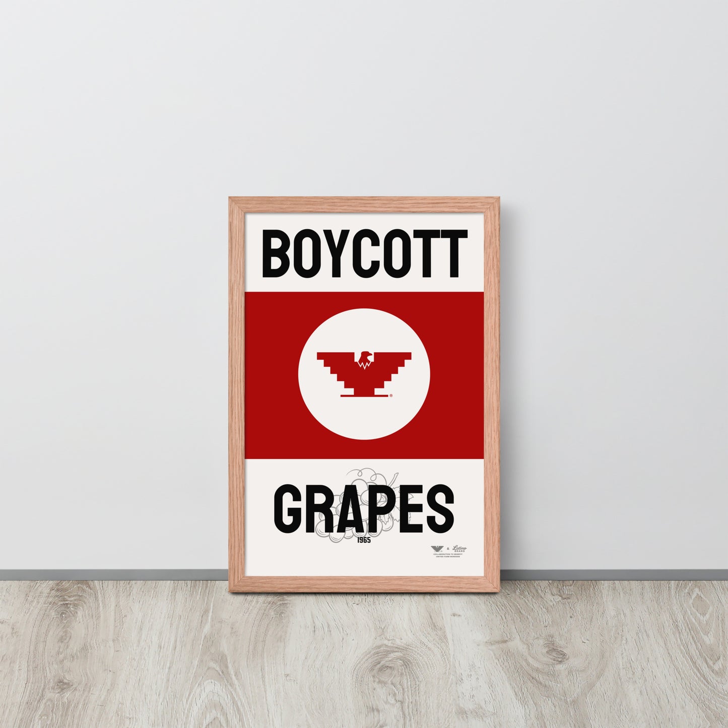 UFW® Boycott Grapes Framed poster