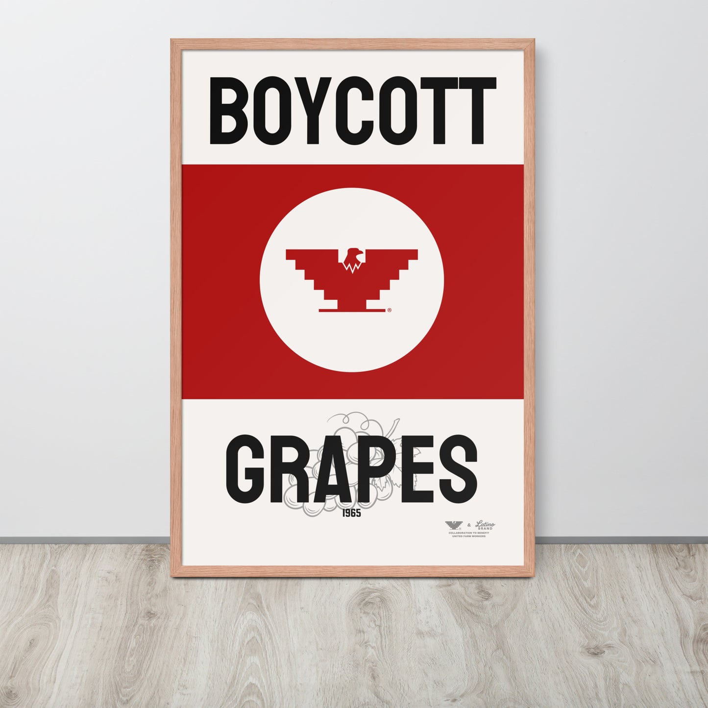 UFW® Boycott Grapes Framed poster