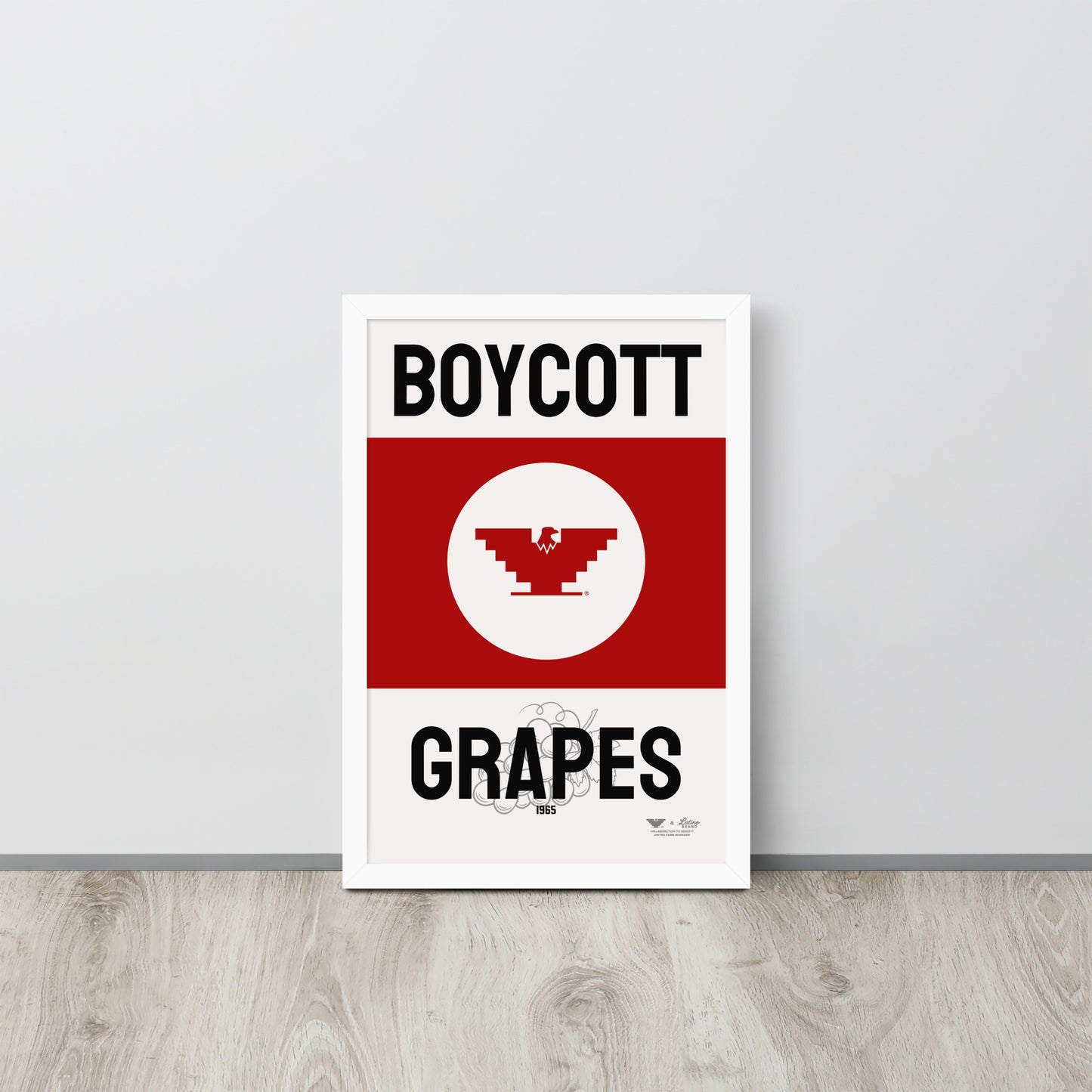 UFW® Boycott Grapes Framed poster