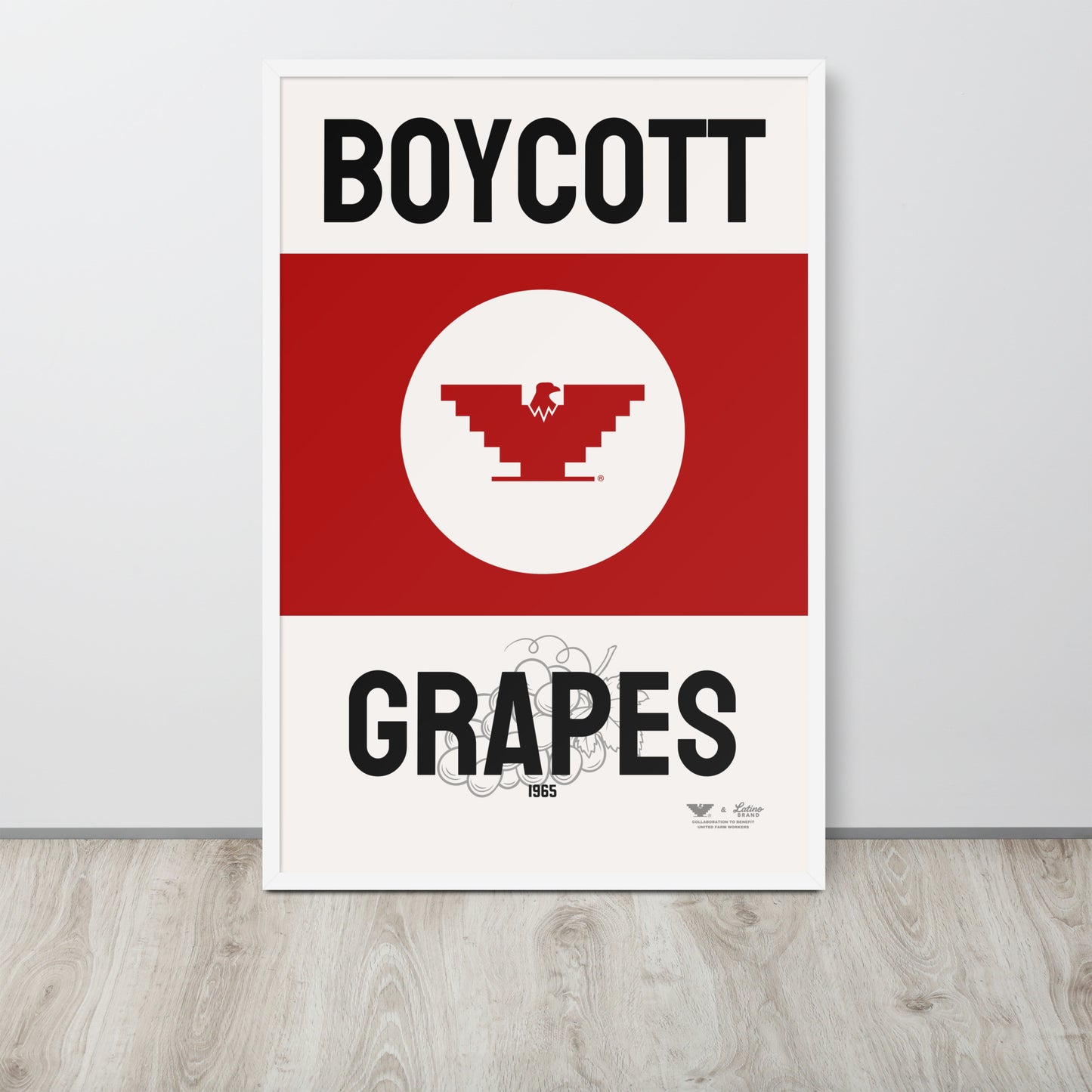 UFW® Boycott Grapes Framed poster