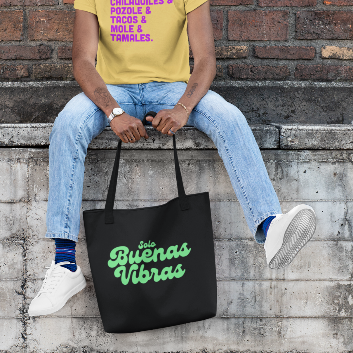 Solo Buenas Vibras tote