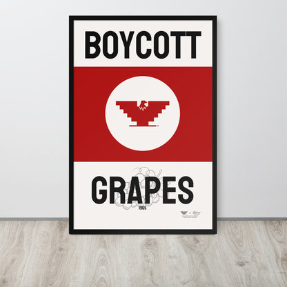 UFW®  Boycott Grapes Framed poster