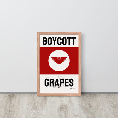 UFW®  Boycott Grapes Framed poster