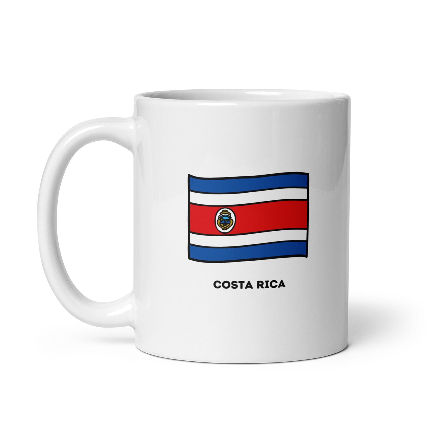 Taza de café 🇨🇷 Costa Rica (Escudo y Bandera)
