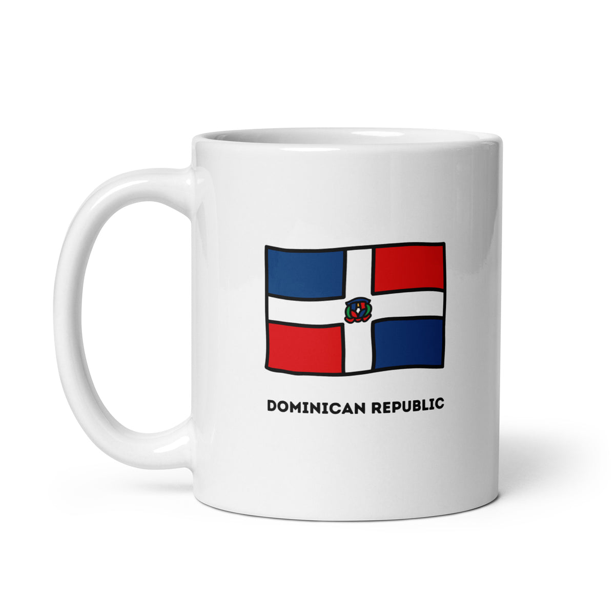 Taza De Café Cerámica Con Bandera Del Corazón De República Dominicana - Ideal Para Casa, Oficina O Viaje