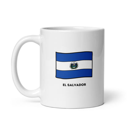 🇸🇻 El Salvador  (Escudo y Bandera) Coffee Mug